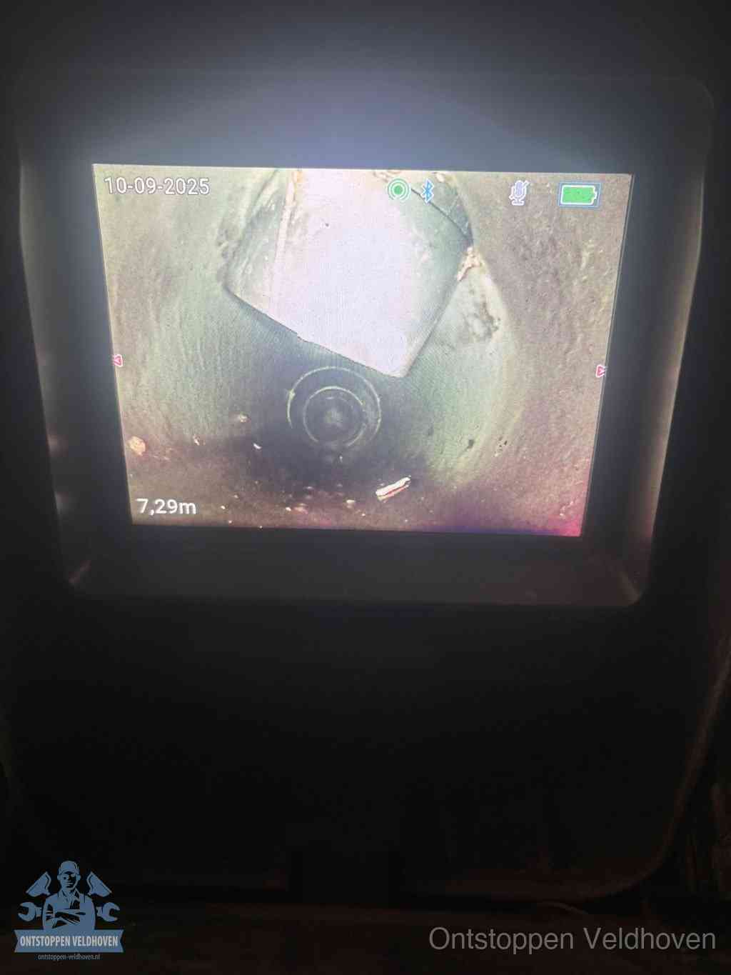 Rioolverzakking camerabeeld in Veldhoven